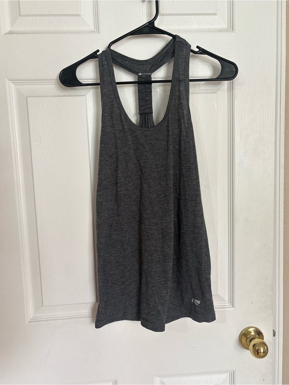 Tek Gear DryTek Racerback Yoga Tank Top Medium Gray Sleeveless Athletic Workout